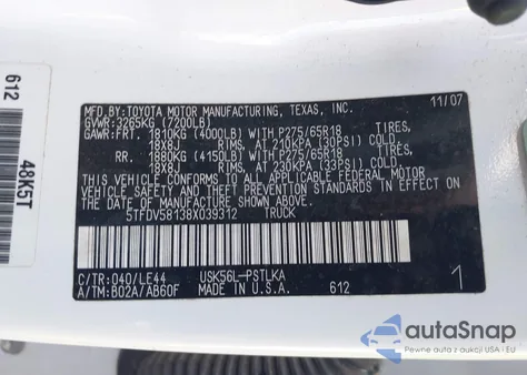 2008 Toyota Tundra Limited 5.7L V8 from USA, damaged, VIN 5TFDV58138X039312